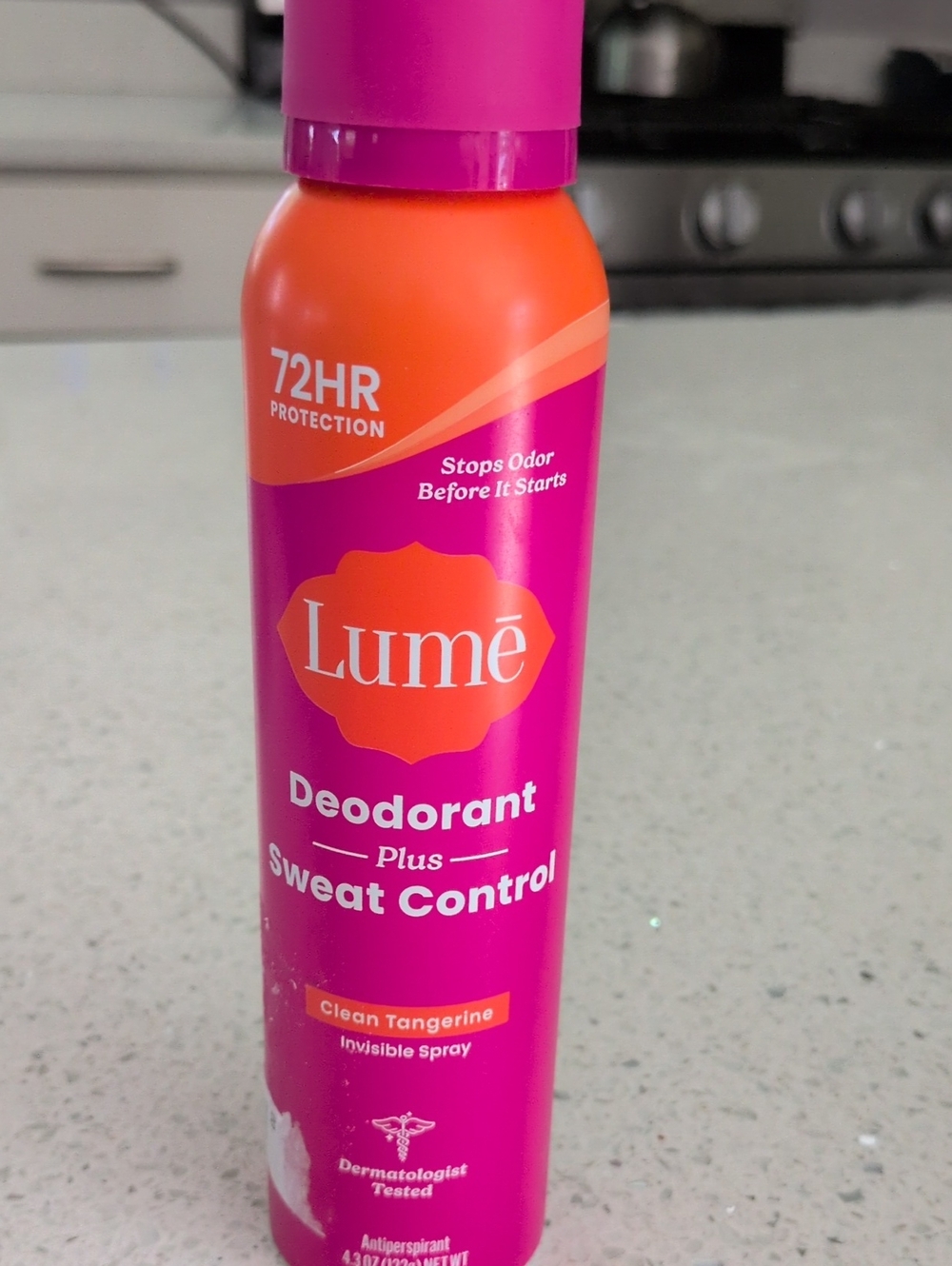 LUME Clean Tangerine Deodorant Plus72 Hr Sweat Control -